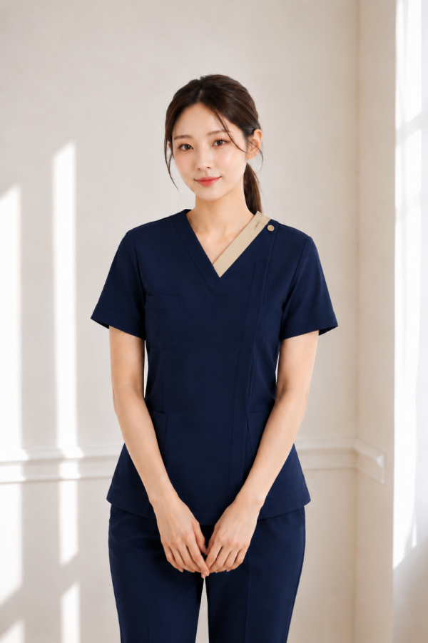 연베이지V넥