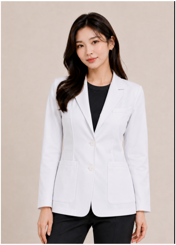 흰색 긴팔