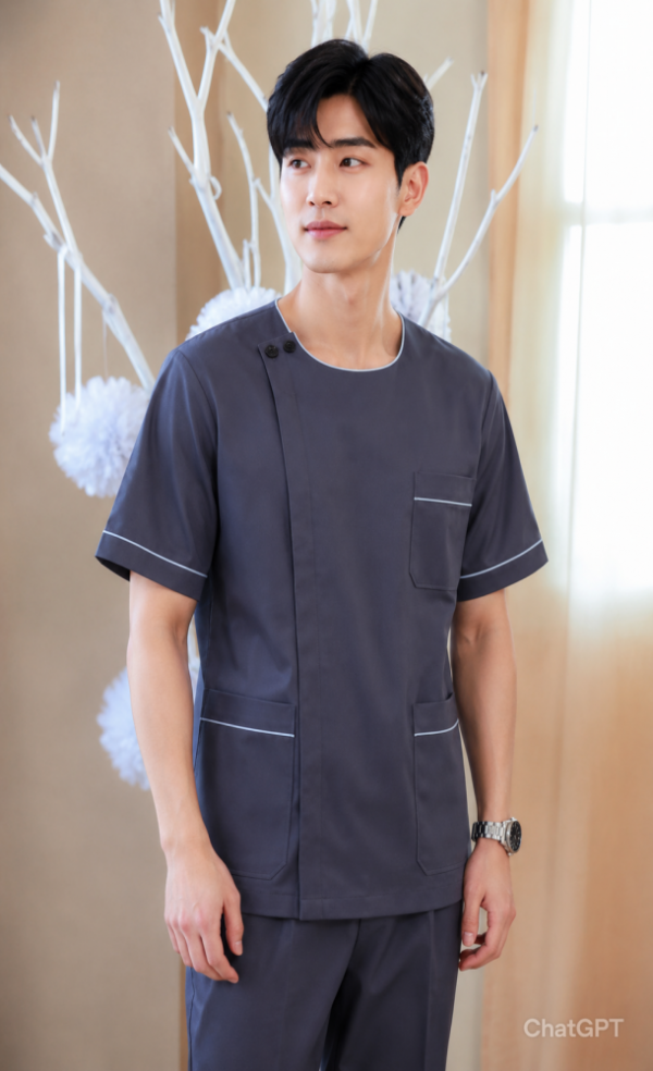 라운드 차콜 옆지퍼