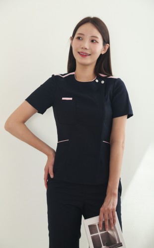 네이비어핑크숄더