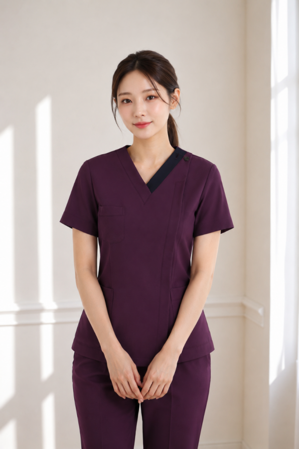 딥버건디브이넥(특가활인)