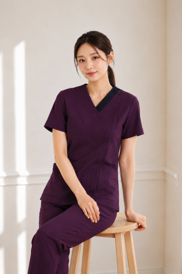 딥버건디브이넥(특가활인)
